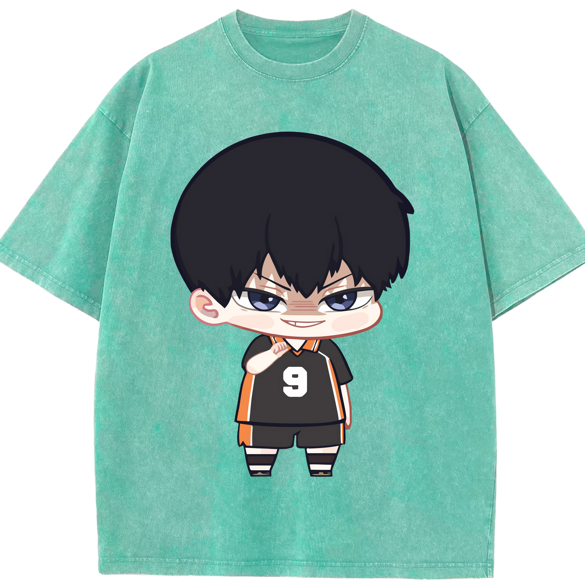 （画像用） ハイキュー!! Haikyu!! 綿100% ヴィンテージ風 半袖Tシャツ（フロントプリント）